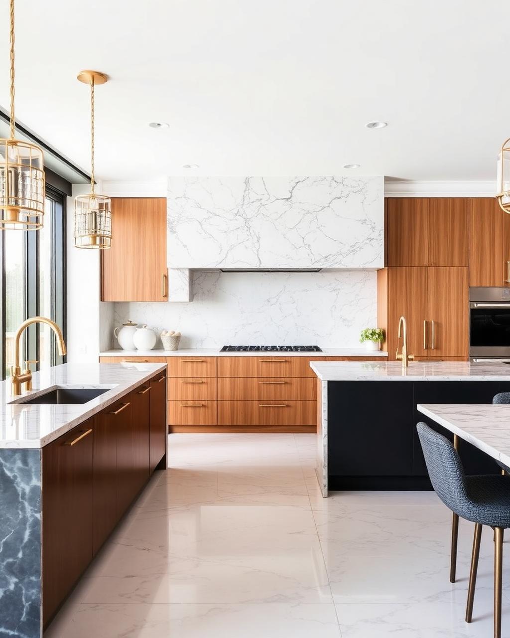 Marble & Brass Kitchen